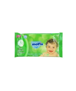 دستمال مرطوب کودک مولفیکس مدل lotion بسته 20 عددی