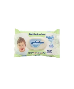 دستمال مرطوب کودک مولفیکس مدل ایزوتونیک بسته 70 عددی