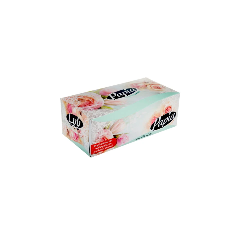 دستمال کاغذی 150برگ دولایه جعبه ای پاپیا