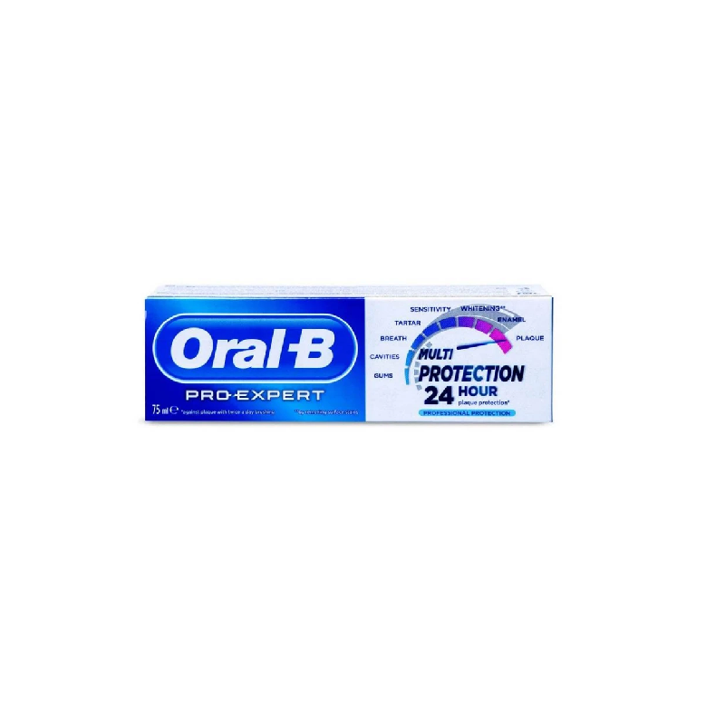 خمیردندان کامل اورال بی مدل Multi Protection 24 Hour حجم 75 میلی لیتر