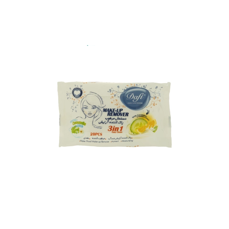 دستمال مرطوب دافی مدل 3in1 بسته 20 عددی