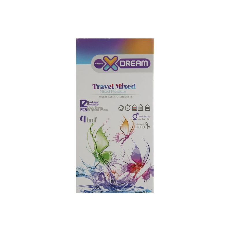 کاندوم ایکس دریم مدل Travel Mixed بسته 12 عددی