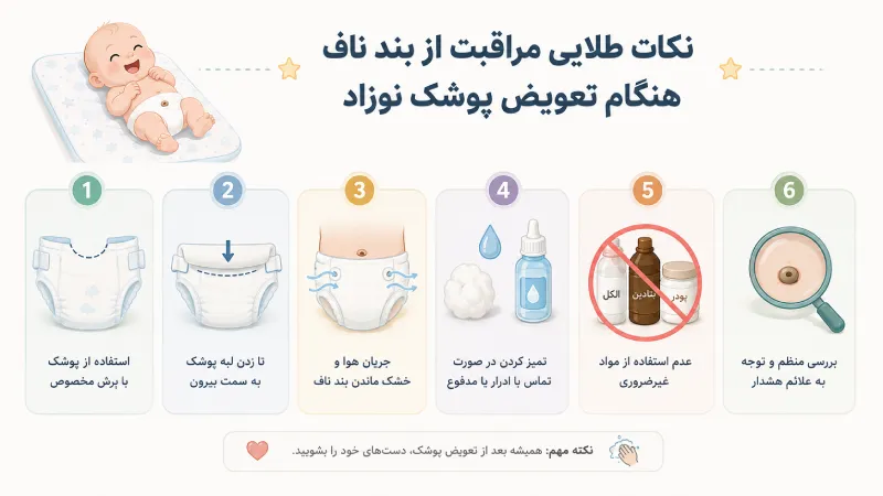 نحوه عوض کردن پوشک بچه