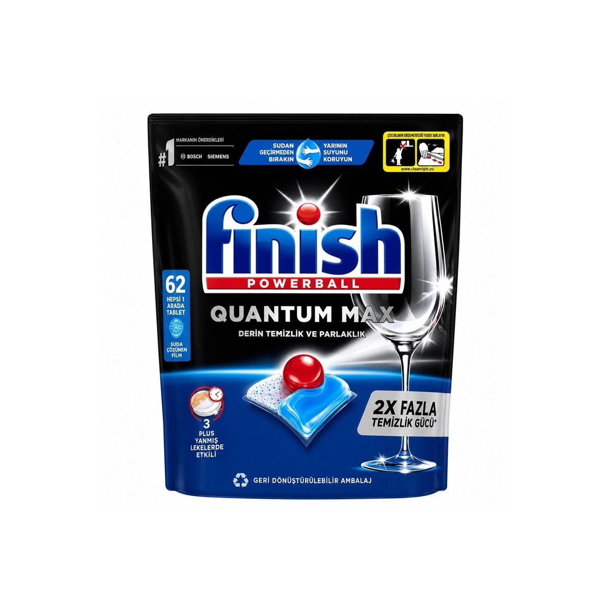 قرص ماشین ظرفشویی فینیش مدل Quantum Max بسته 62 عددی
