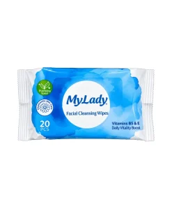 دستمال مرطوب پاک کننده صورت مای لیدی مدل Daily Vitality Boost بسته 20 عددی
